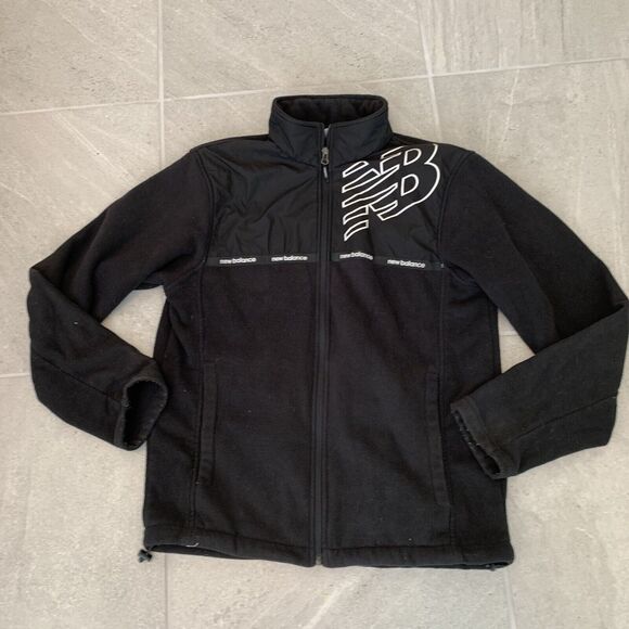 New Balance Men’s Zip Up Fleece  Black Jacket Size Small - Picture 1 of 6